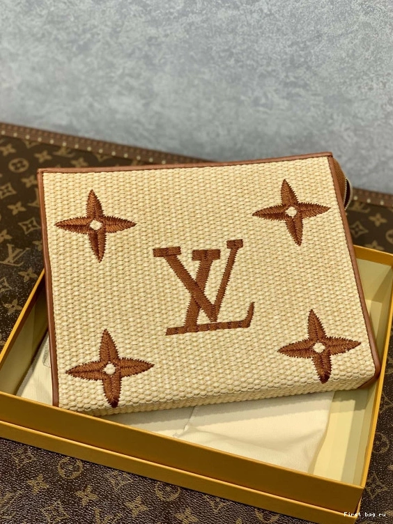 First bag ru VUITTON LOUIS Pouch Monogram Toiletry Raffia 0812